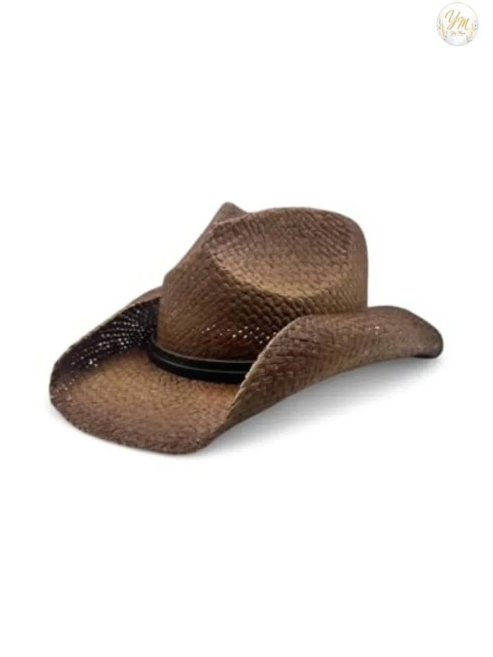 Premium Straw Cowboy Hat - Stylish Western Headwear for Men & Women - One Size,